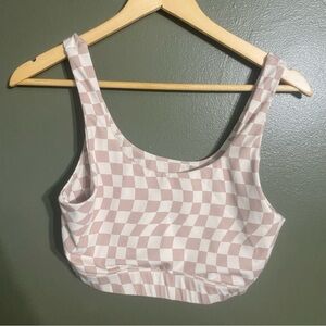 Checkered WILO sports bra
